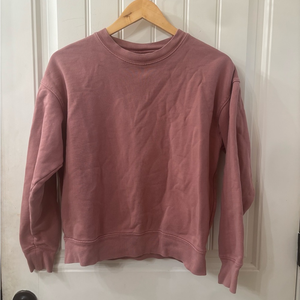 girlfriend collective Dusty Rose Crewneck Pullover Sweatshirt